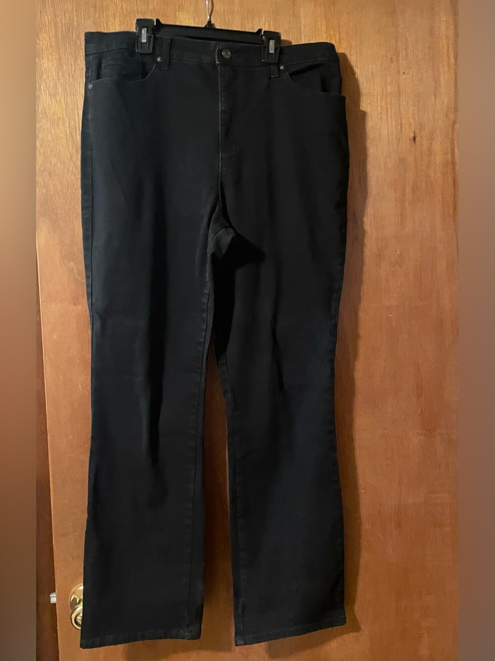 Gloria Vanderbilt ‘Amanda’ Black Bootcut Jeans Size 14